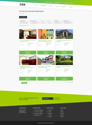 ODD Contao Theme Immobilienliste (Maklermodul) mit Auswahlfeldern