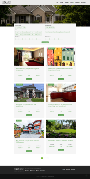 NATURE Contao Theme Immobilienliste (Maklermodul) mit Buttons